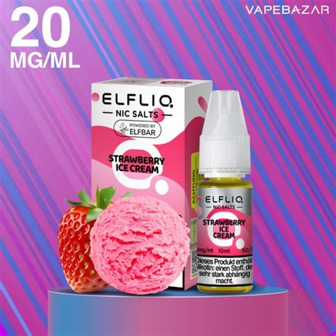 Elfliq Elfbar Liquid 10ml Strawberry Ice Cream