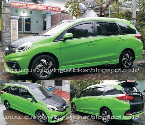 Stickrenz Honda Mobilio Rs White Full Body Wrapp Black Mate And Yellow