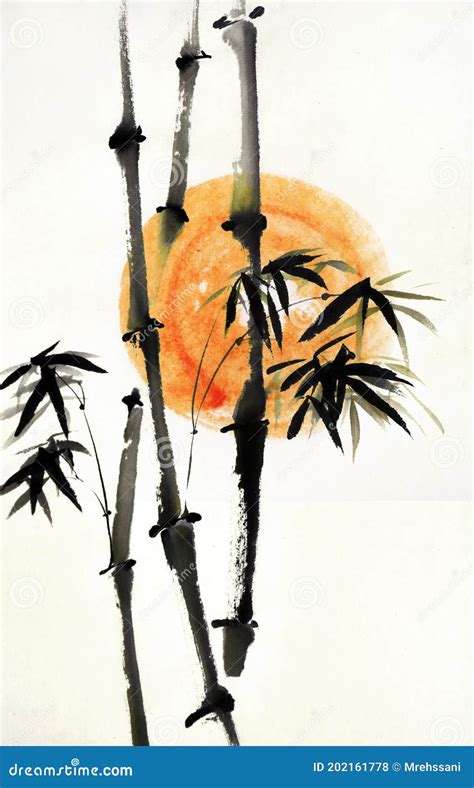 Abstract Bamboo Painting