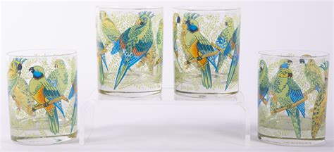 Lot Thirty Nine Vintage Neiman Marcus Highball Glasses With Parrot