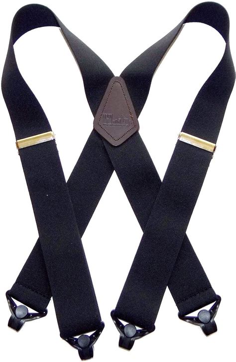 Buy Heavy Duty 2 Wide Graphite Black Suspenders W Patented Gripper