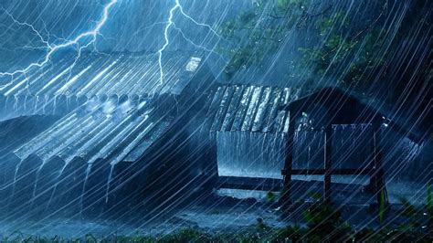 Fall Asleep Instantly On Stormy Night Torrential Rainstorm On