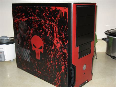 I Wanted A Custom Pc Cpu Case So I Grabbed A Can Of Red Spray Paint