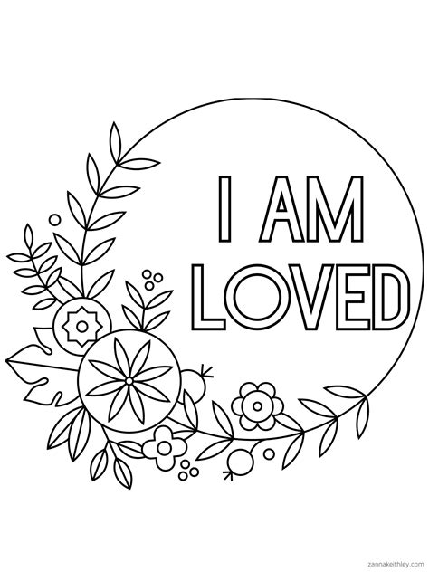 I Am Loved Coloring Page Free Printable