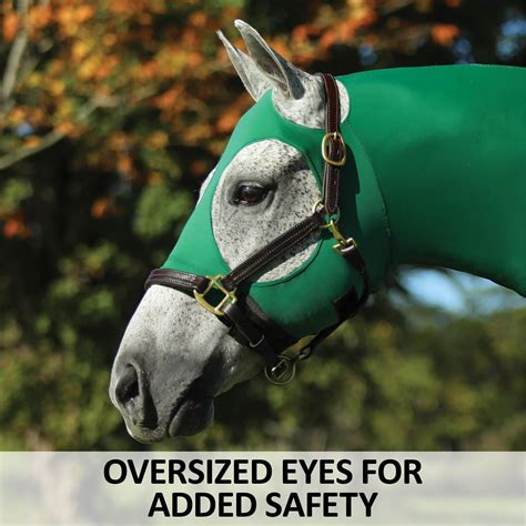 Equestrian Face And Neck Cover Green Full Separating Zip In Large H