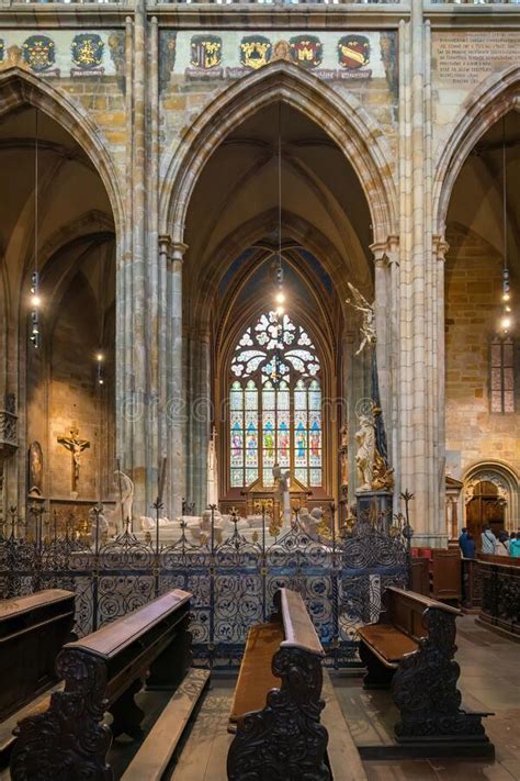 Habsburg Mausoleum in St. Vitus Cathedral Interior at Prague Castle ...