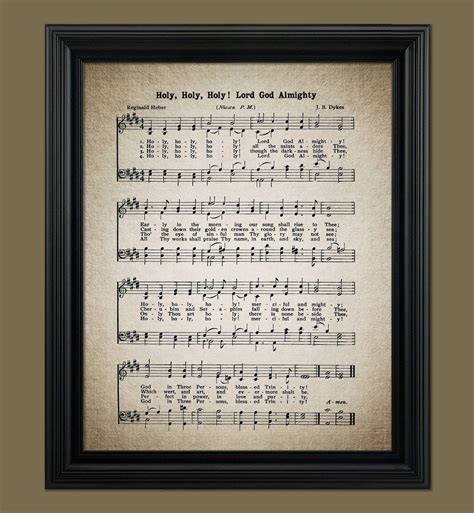 Holy Holy Holy Lord God Almighty Hymn Hymnal Sheet Etsy