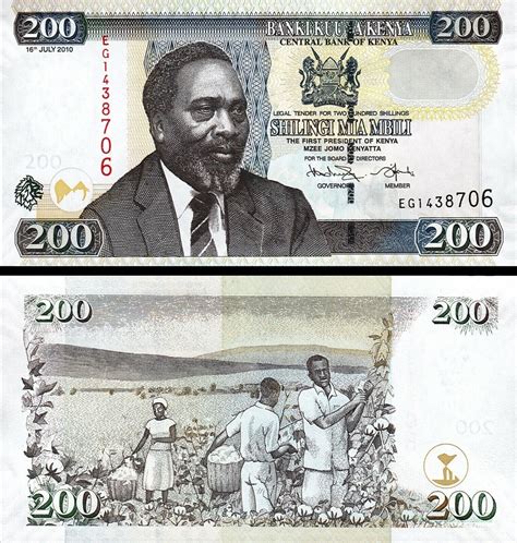 Kenya Shillings Unc Pcs Lot Consecutive P E Fortumor