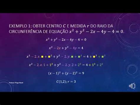 Aula Equa O Geral Da Circunfer Ncia Parte Youtube