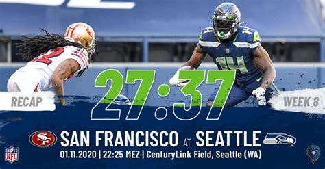 Recap Regular Season 2020 Week 8 49ers Seahawks German Sea Hawkers Ev