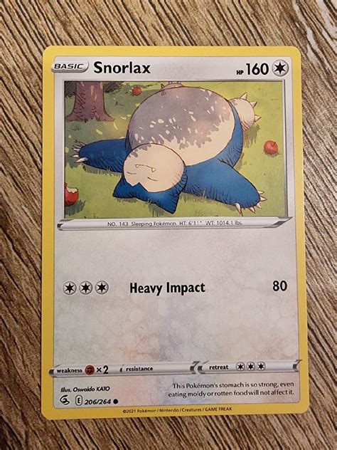 206 264 Snorlax Fusion Strike karty pokemon Gorzów Wielkopolski Kup