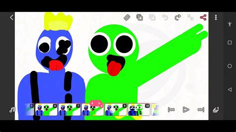 The Whole Screen Blue X Green Rainbow Friends Youtube