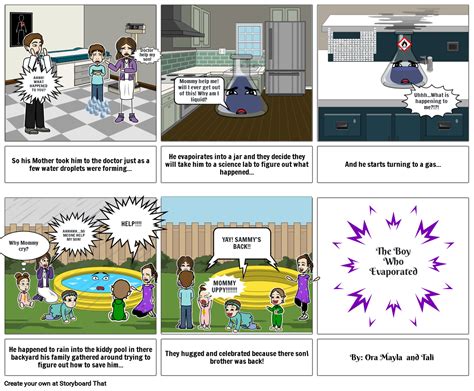 States of Matter Comic Storyboard by ohaller