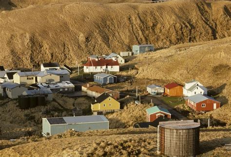 Free Picture Aerial Village Atka Island One Aleutian Islands