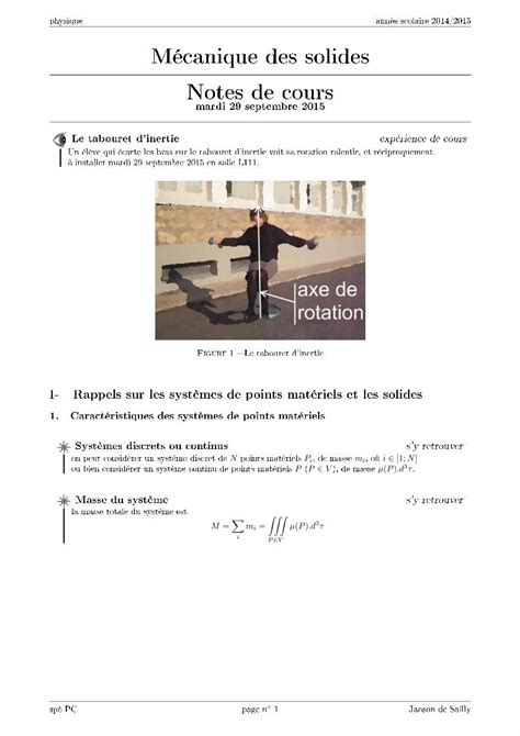 Pdf M Canique Des Solides Notes De Cours Physique En Pcalain