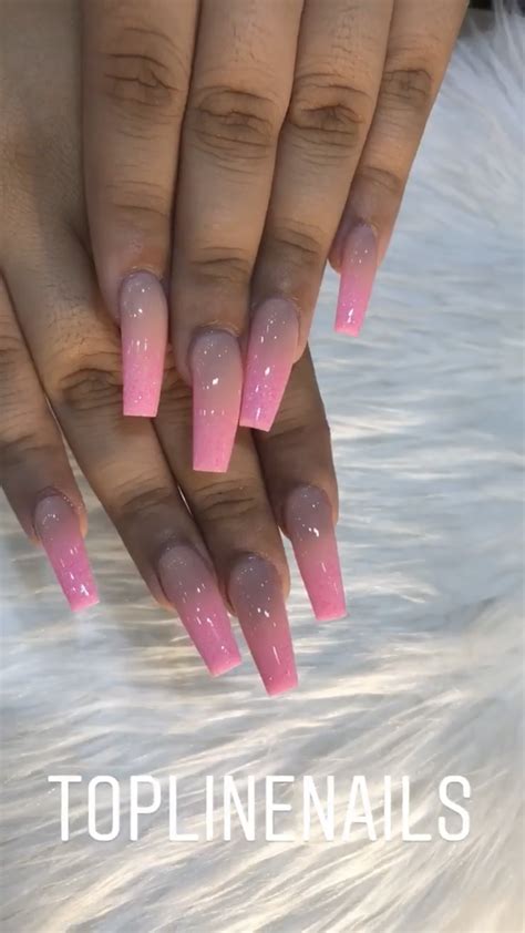 Acrylic Nails Coffin Pink Long Square Acrylic Nails Pretty Acrylic