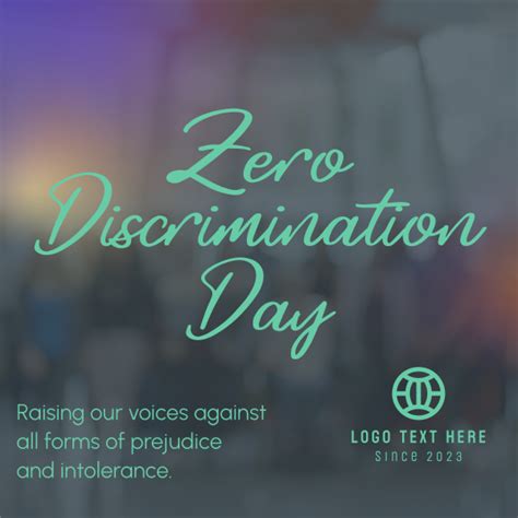 Zero Discrimination Day Linkedin Post Brandcrowd Linkedin Post Maker