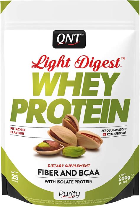 QNT Light Digest Pistache Whey Protéine en poudre avec Whey isolate