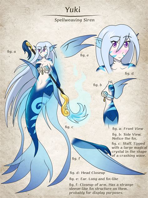 Made A Reference Sheet For My Mermaid Oc Yuki Looking Forward To