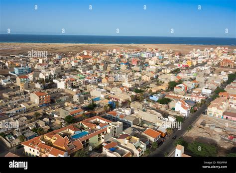 Aerial View Of Santa Maria City In Sal Island Cape Verde Cabo Verde