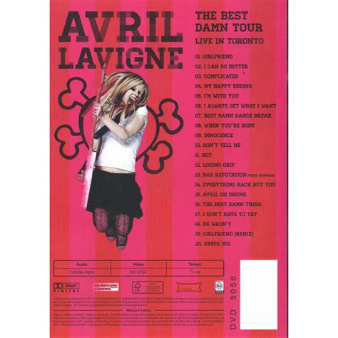 Dvd Avril Lavigne The Best Damn Tour Live In Toronto No Shoptime