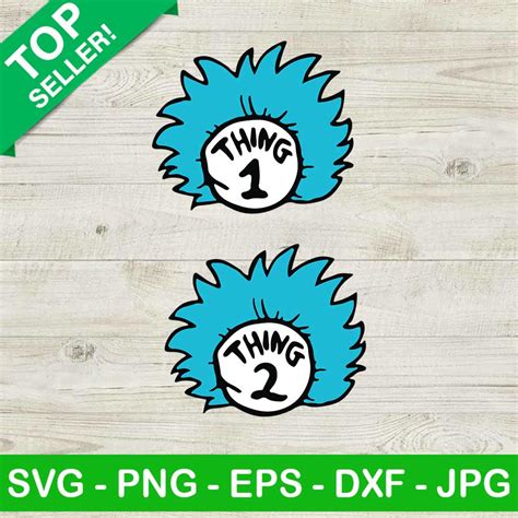 Thing 1 Thing 2 Dr Seuss Svg Dr Seuss Svg Face Thing 1 And Thing 2