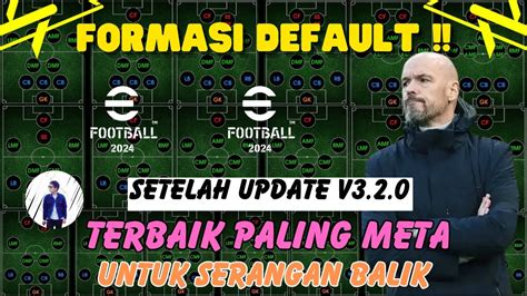 FORMASI DEFAULT TERBAIK PALING META UNTUK SERANGAN BALIK EFOOTBALL