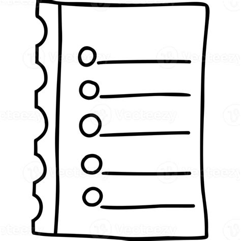 list sheet doodle hand drawing  png