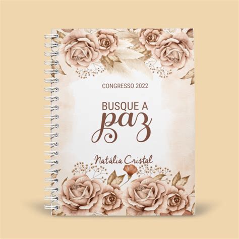 Caderno Congresso 2022 Busque A Paz Modelos Florais Shopee Brasil