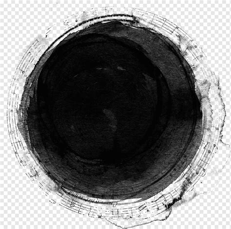 Video Clip Beautiful Circular Ink Mask Ink Pretty Monochrome Png