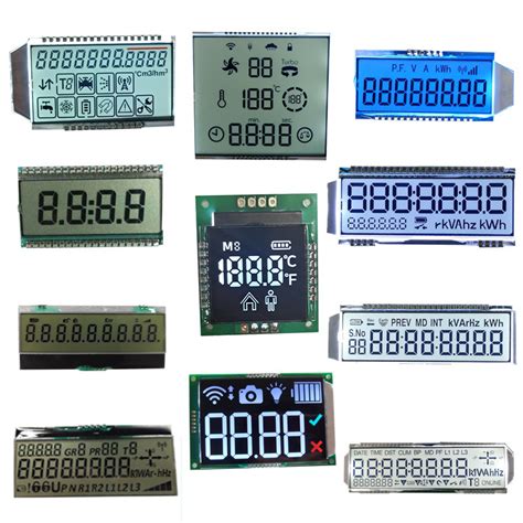 Custom Htn Reflective Positive Monochrome Segment LCD 7 Segment LCD