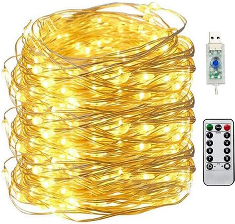 Led Copper Wire String Lights Usb Plug In Fairy Lights With Remote