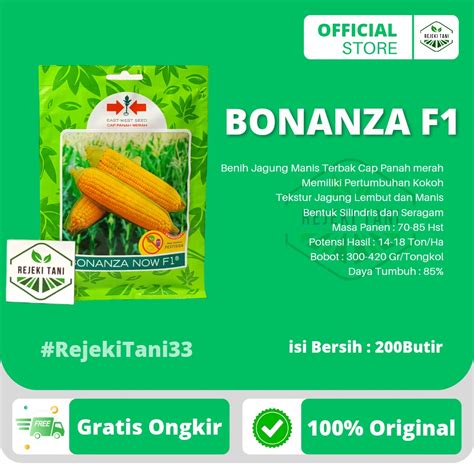 Jual Bibit Benih Biji Jagung Manis Hibrida Bonanza Now F Sachet Set