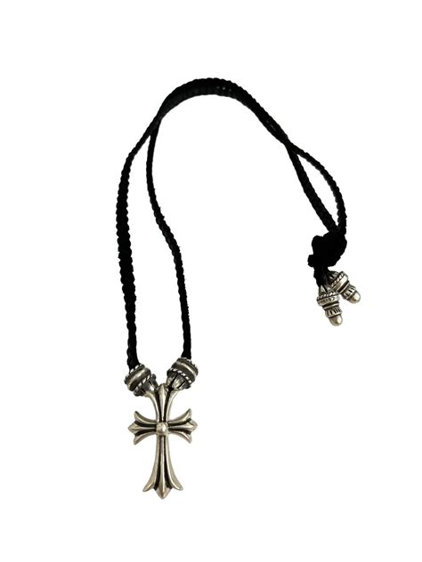 Chrome Hearts Chrome Hearts Cross Leather Necklace Grailed