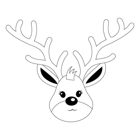 Printable Reindeer Face Template Free Printable