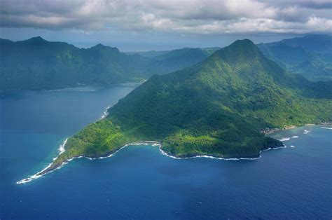 Aerial Of The Island Of Upolu, Samoa Photograph by Michael Runkel