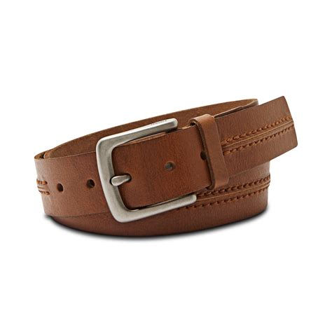 Fossil Theo Casual Leather Belt in Brown for Men (TAN) | Lyst