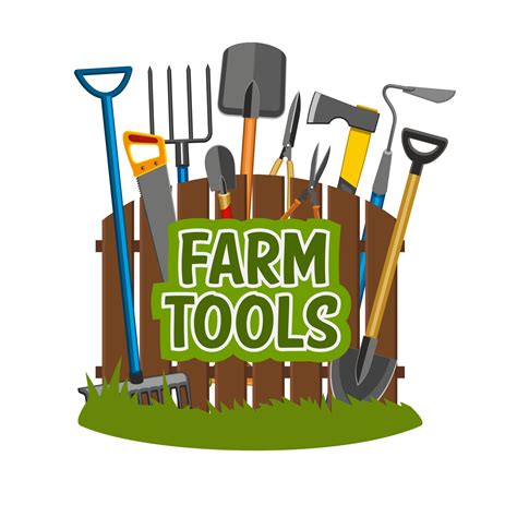 farm tools  gardening equipment vector  vector art  vecteezy