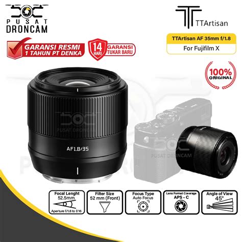 Jual Ttartisan Af Mm F Auto Focus Lens Fujifilm X Mm F