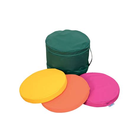 Round Floor Pads with Carry Case - Set of Six • OWL School Furniture