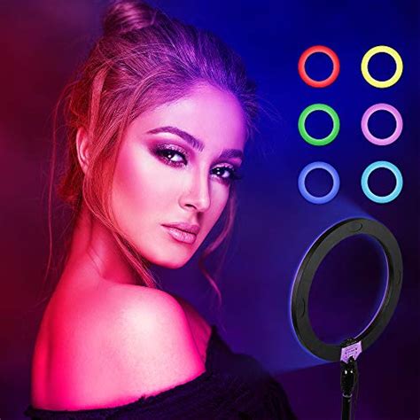 10 2 Rgb Selfie Ring Light Led Ring Light With Tripod Stand And Phone