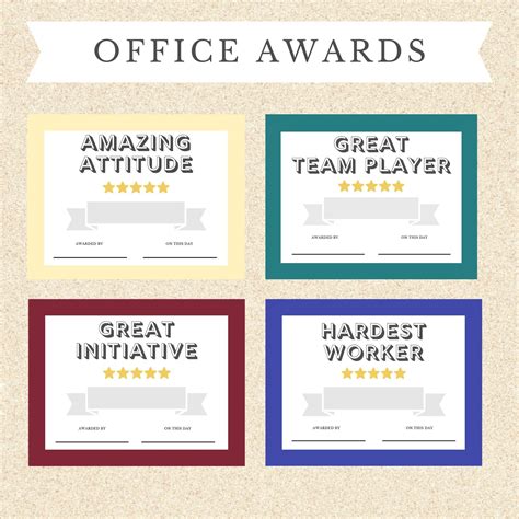 Office Employee Awards, Office Certificate Printable, Staff ...