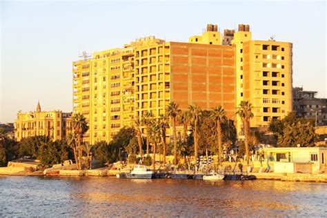 Premium Photo | Sunset cairo from the river nile bridge