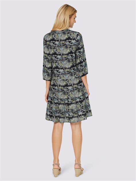heine Druck-Kleid in schilf-jade-bedruckt | heine