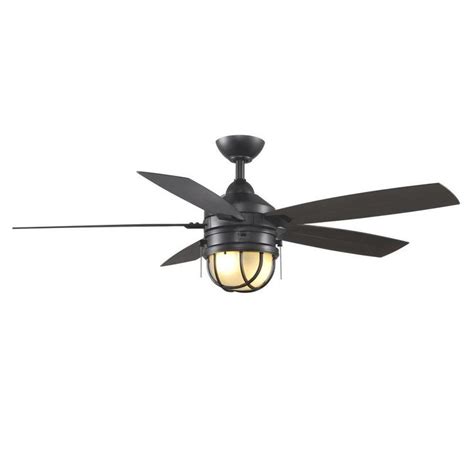 Hampton Bay Seaport In Indoor Outdoor Natural Iron Ceiling Fan