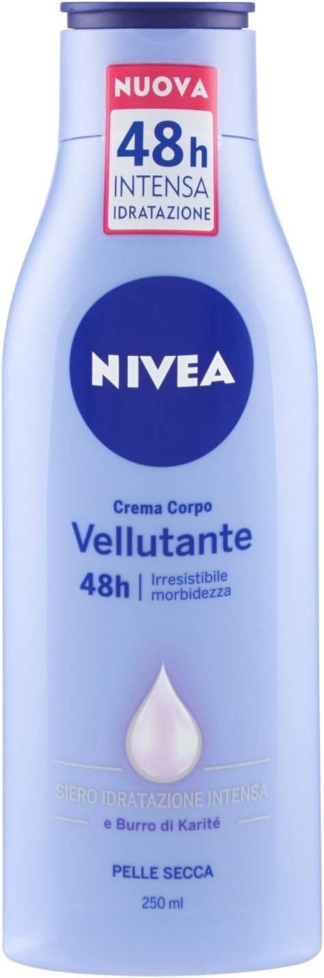 Nivea Crema Corpo Vellutante 48h Burro di Karitè Pelle Secca 250 ml