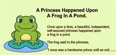 A Princess Happened Upon A Frog In A Pond.