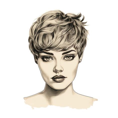 Premium Photo Detailed Illustration Of Woman With Short Hair In