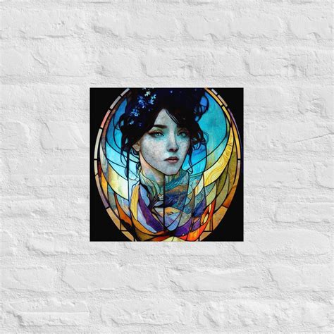 Art Nouveau Stained Glass Art Poster Print Art Deco Stained Glass