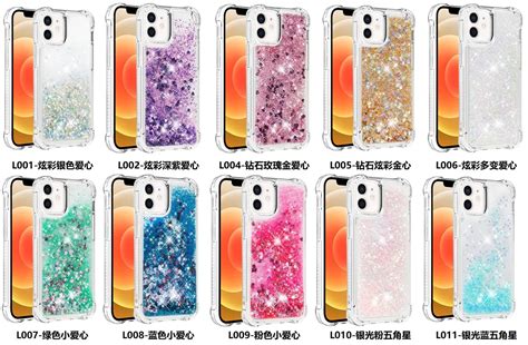 Чехол для IPhone 11 12 13 14 15 Pro Max Plus, блестящий чехол с сыпучим ...